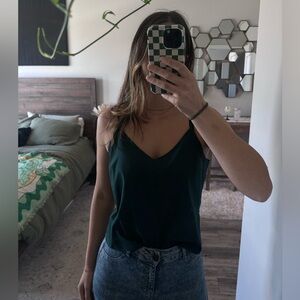 Express Dark Green Camisole Top
